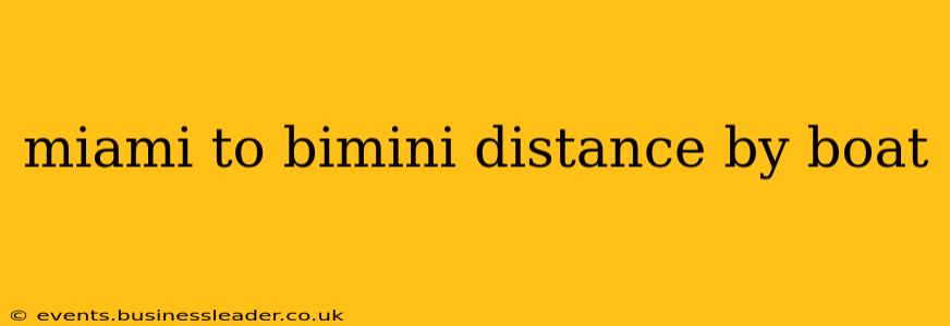 miami to bimini distance by boat