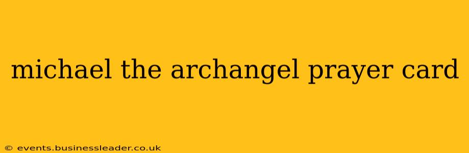 michael the archangel prayer card