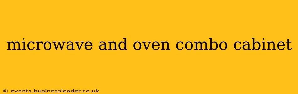 microwave and oven combo cabinet