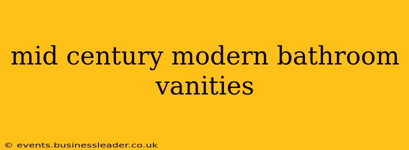 mid century modern bathroom vanities
