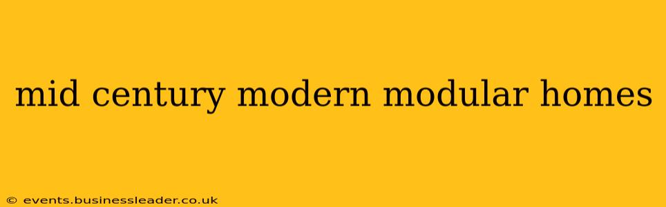mid century modern modular homes