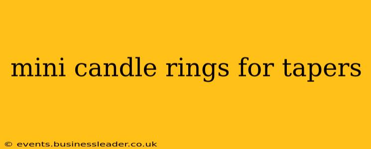 mini candle rings for tapers