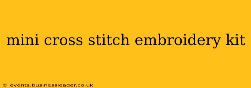 mini cross stitch embroidery kit