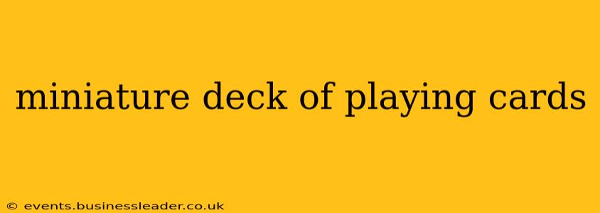 miniature deck of playing cards