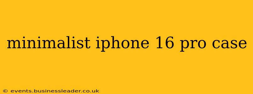 minimalist iphone 16 pro case