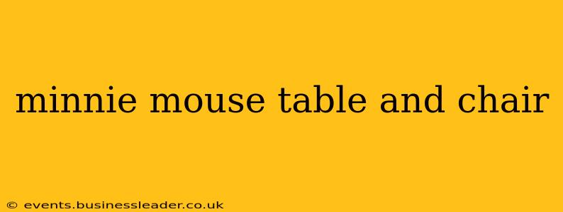 minnie mouse table and chair