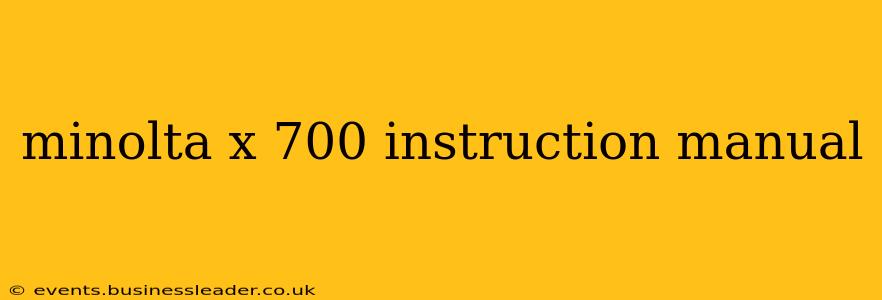 minolta x 700 instruction manual