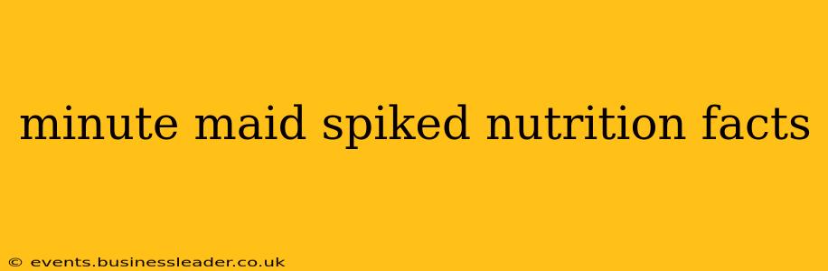 minute maid spiked nutrition facts