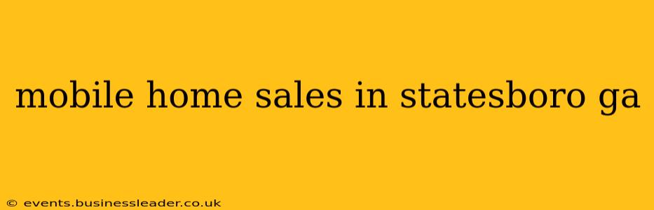 mobile home sales in statesboro ga