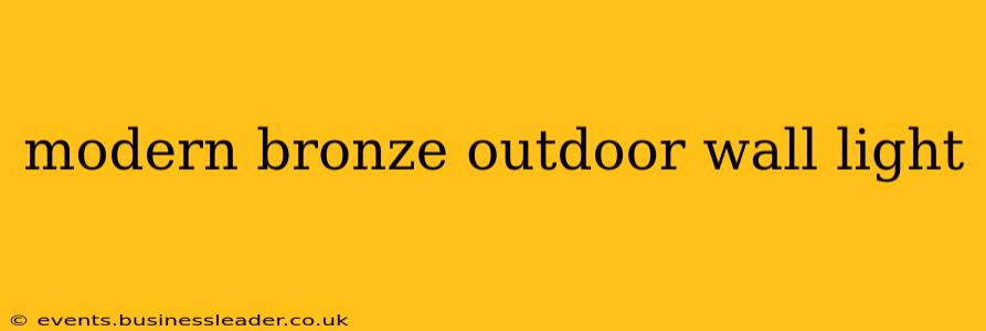 modern bronze outdoor wall light