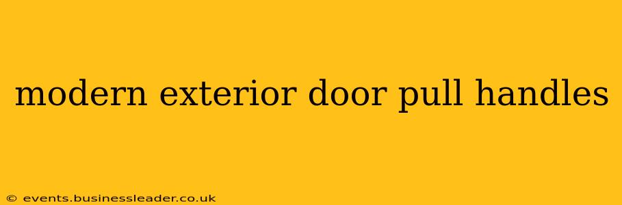 modern exterior door pull handles