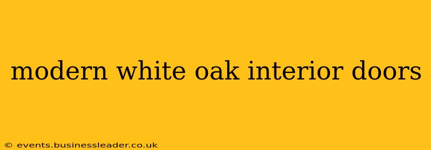 modern white oak interior doors