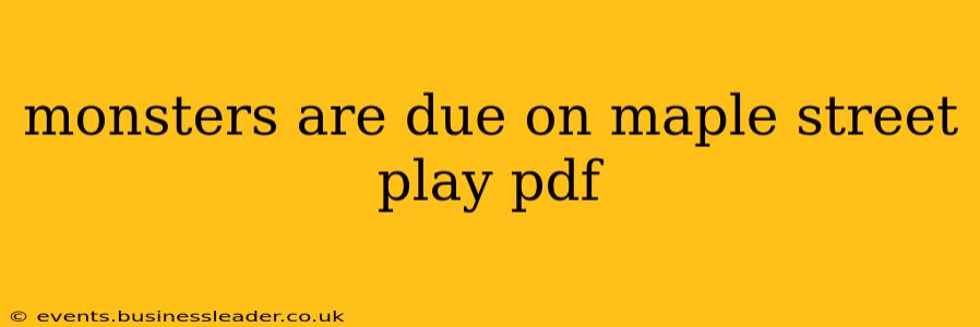 monsters are due on maple street play pdf