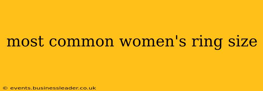 most common women's ring size