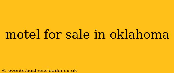 motel for sale in oklahoma