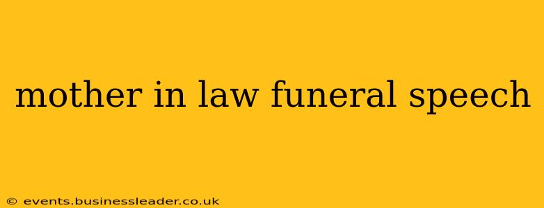 mother in law funeral speech