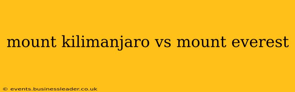 mount kilimanjaro vs mount everest
