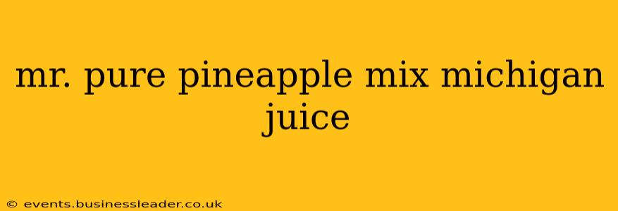 mr. pure pineapple mix michigan juice