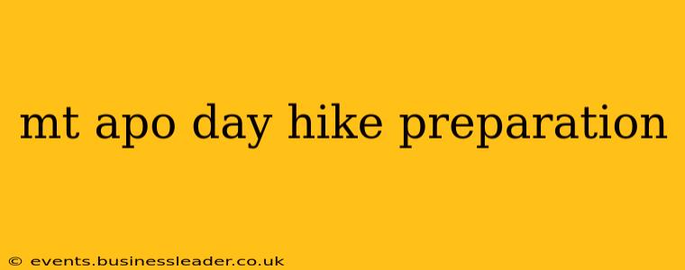 mt apo day hike preparation