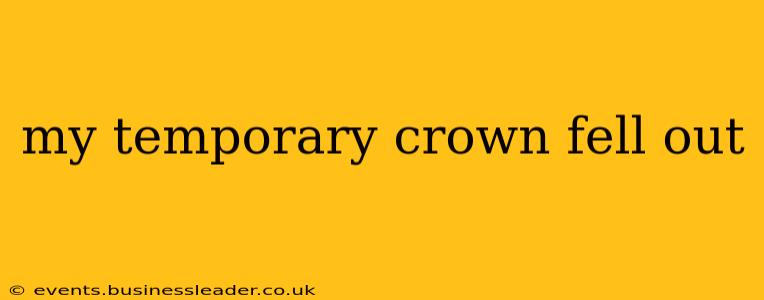 my temporary crown fell out
