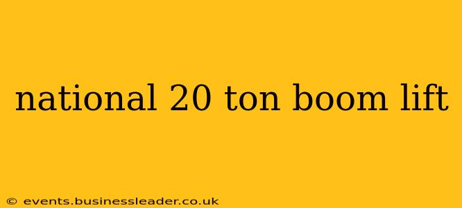 national 20 ton boom lift
