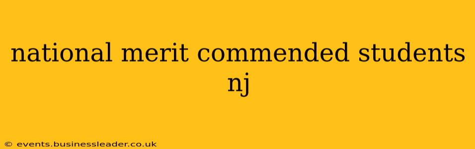 national merit commended students nj