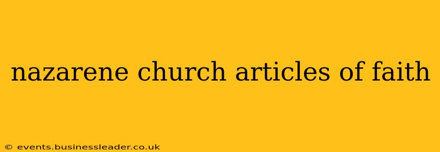 nazarene church articles of faith