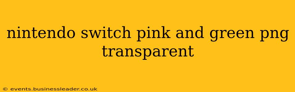nintendo switch pink and green png transparent