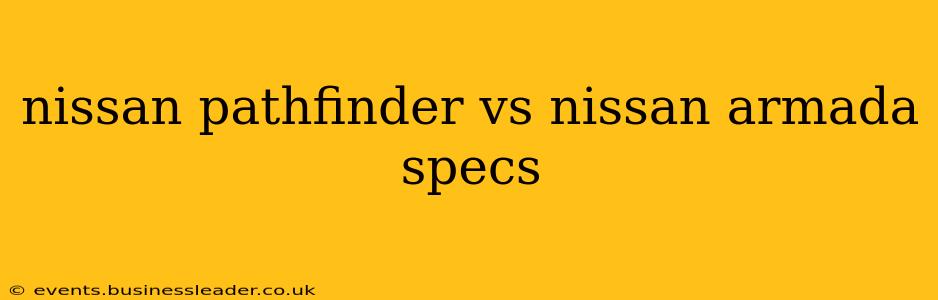 nissan pathfinder vs nissan armada specs