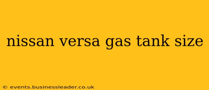 nissan versa gas tank size