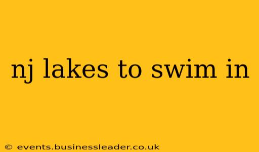 nj lakes to swim in