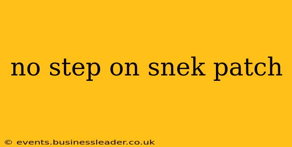 no step on snek patch