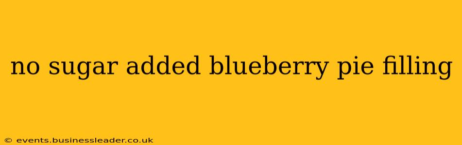 no sugar added blueberry pie filling