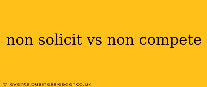 non solicit vs non compete