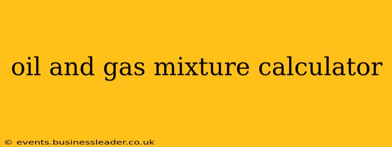 oil and gas mixture calculator