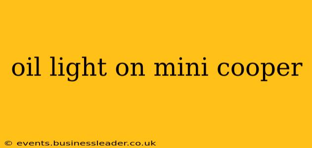 oil light on mini cooper