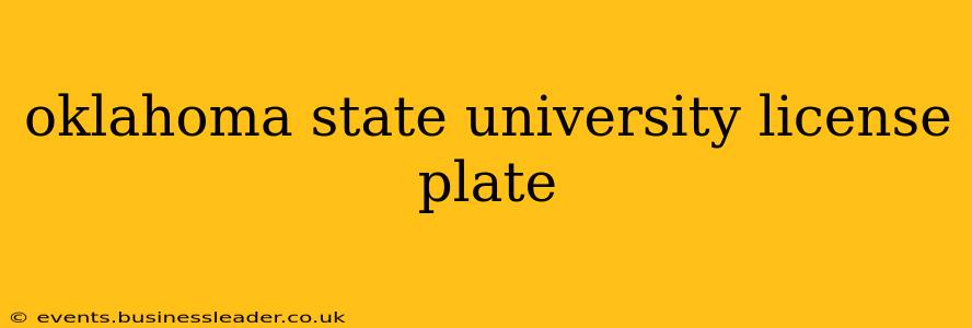 oklahoma state university license plate