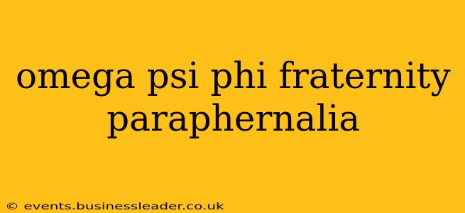 omega psi phi fraternity paraphernalia