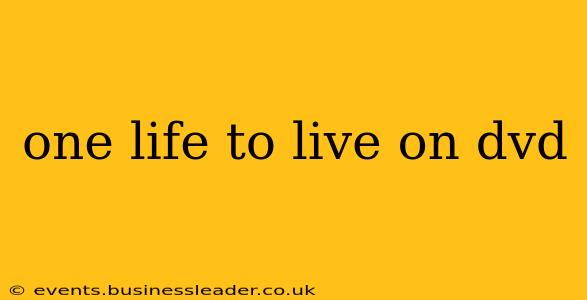 one life to live on dvd