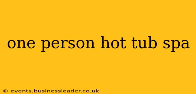 one person hot tub spa