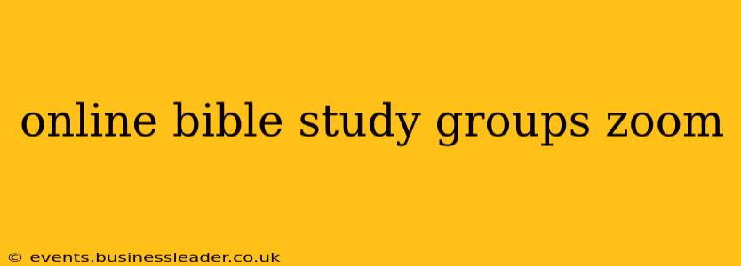 online bible study groups zoom