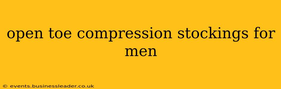 open toe compression stockings for men