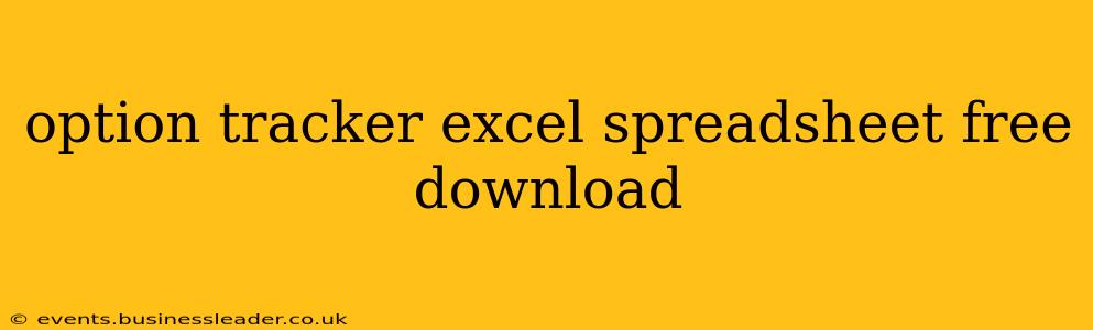 option tracker excel spreadsheet free download