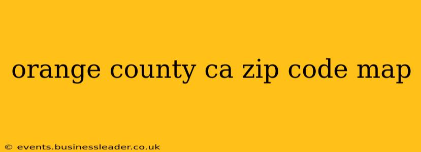 orange county ca zip code map