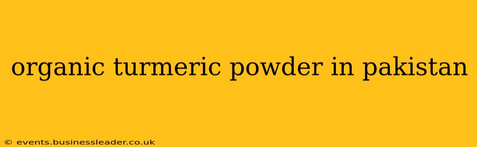 organic turmeric powder in pakistan