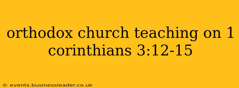 orthodox church teaching on 1 corinthians 3:12-15