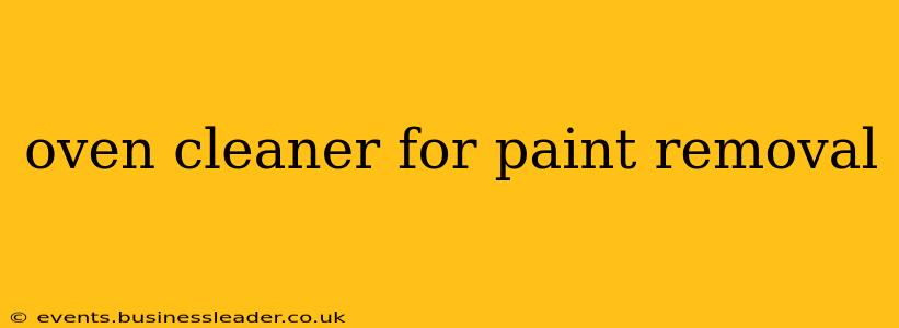 oven cleaner for paint removal