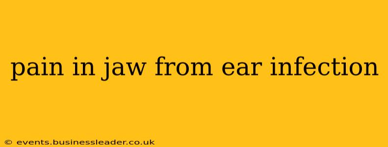 pain in jaw from ear infection