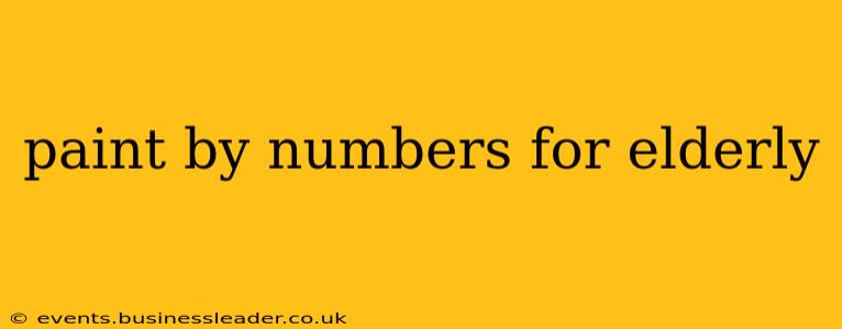 paint by numbers for elderly