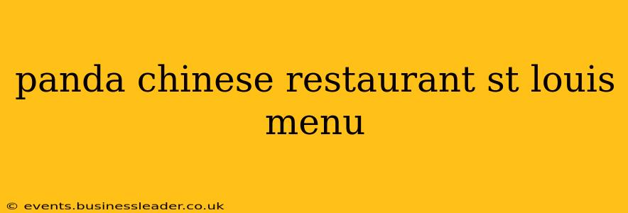 panda chinese restaurant st louis menu